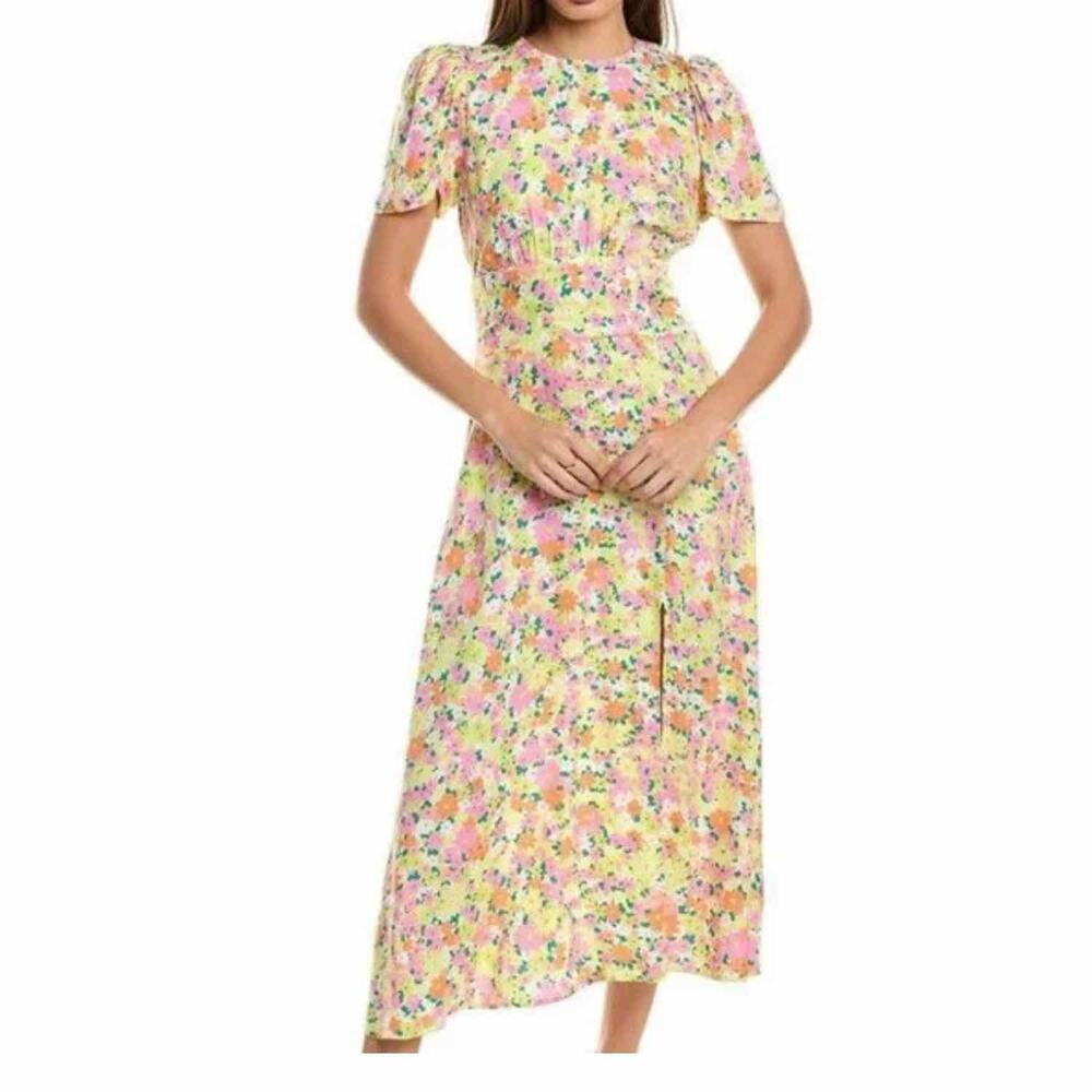 AFRM Jamie Open Back Midi Floral Dress Size Small